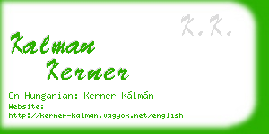 kalman kerner business card